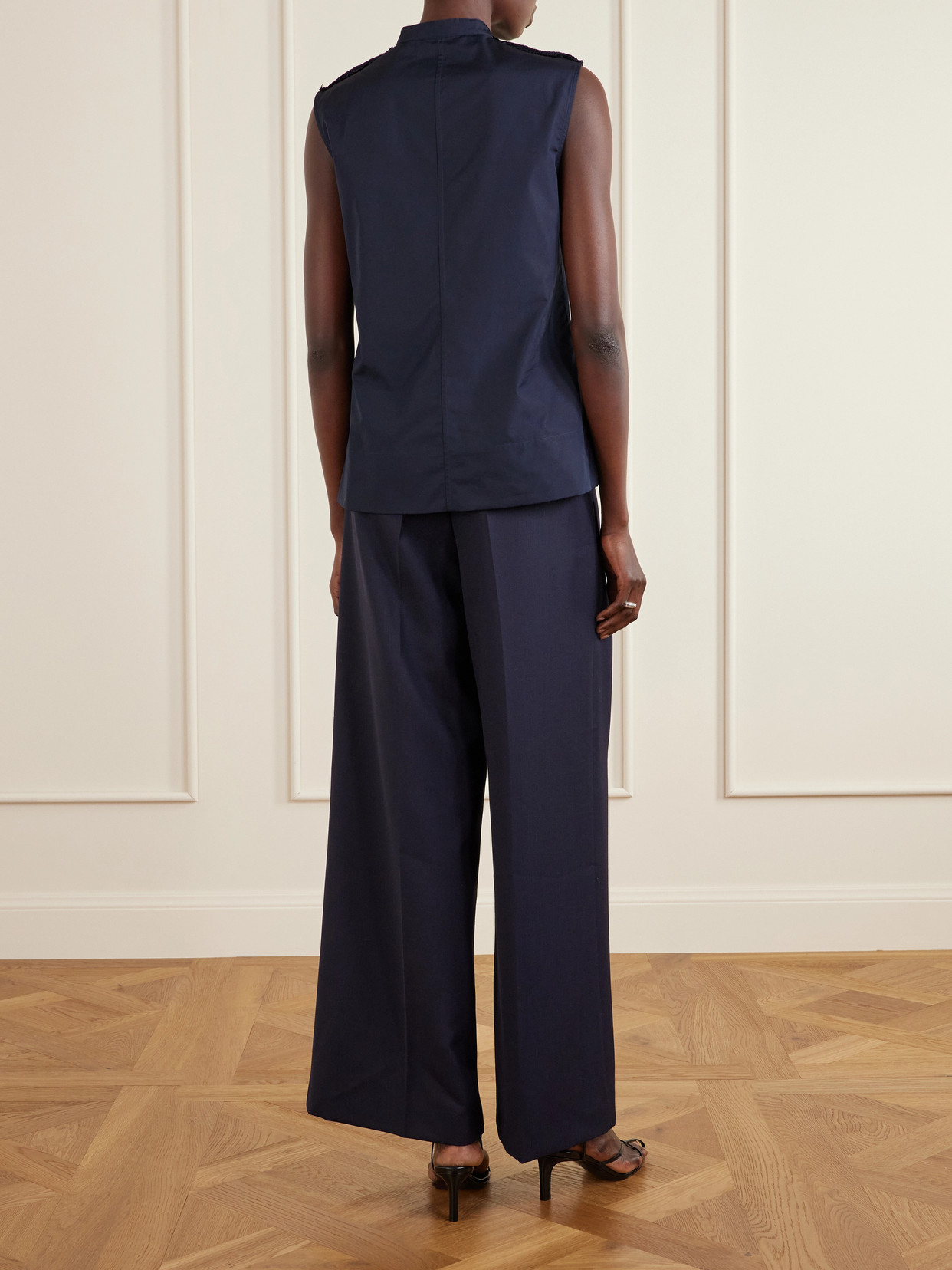Ruffled Cotton-Poplin Top