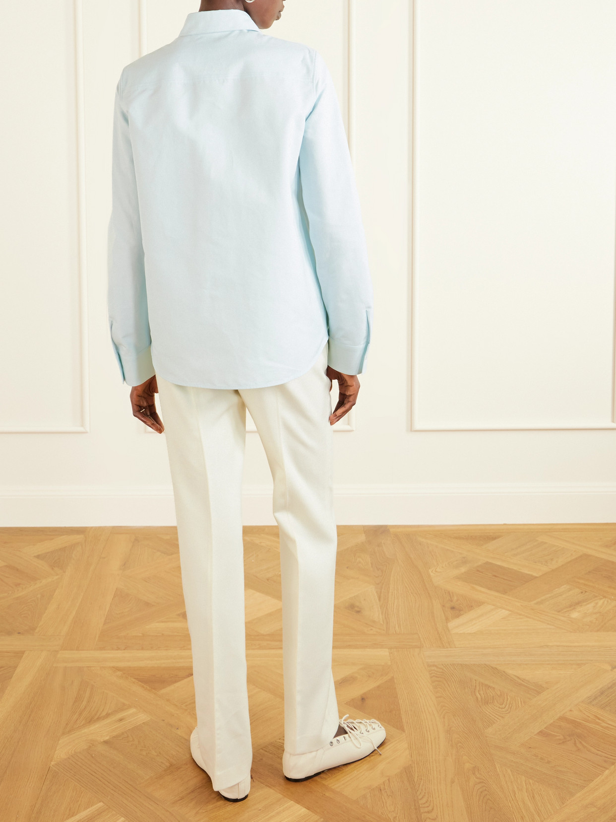 Jil Sander Cotton-poplin Shirt In Blue