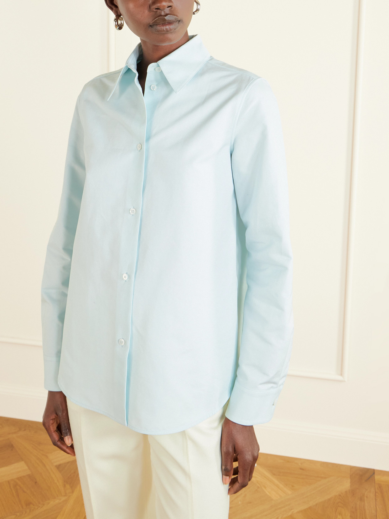 Jil Sander Cotton-poplin Shirt In Blue