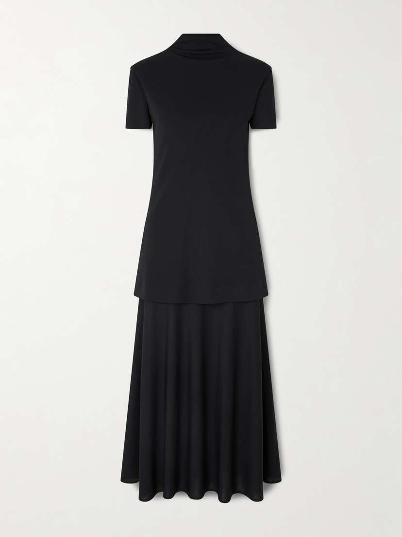 Jil Sander Layered Jersey Midi Dress