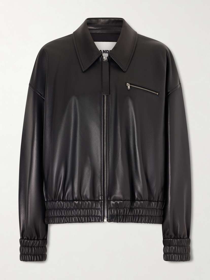 Jil Sander Leather Bomber Jacket