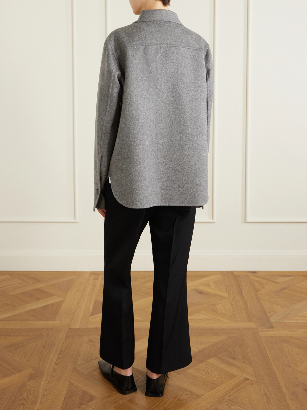 Jil Sander Cashmere-felt Jacket In Gray