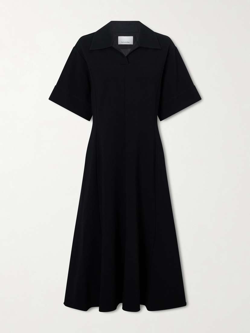 Jil Sander Paneled Crepe Midi Dress