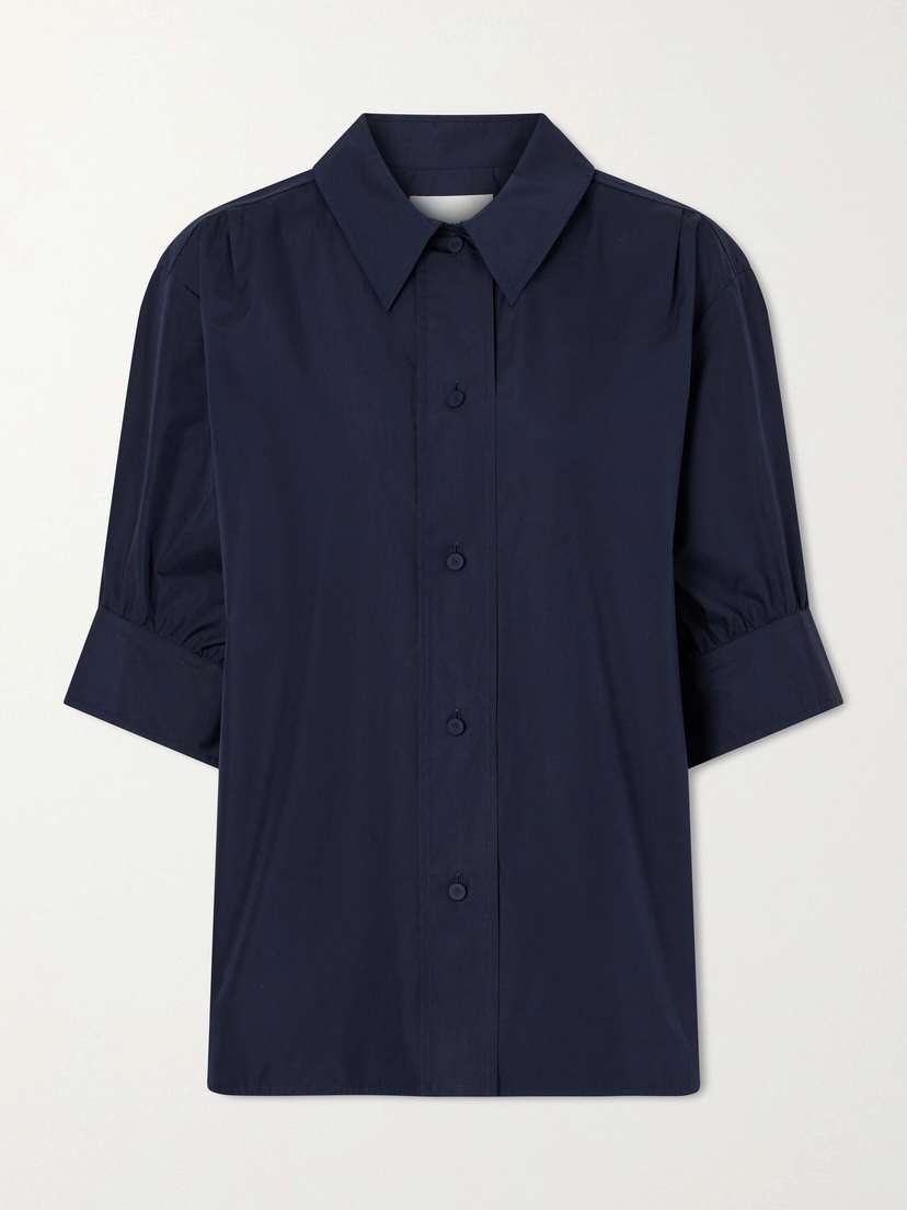 Jil Sander Gathered Cotton-poplin Shirt