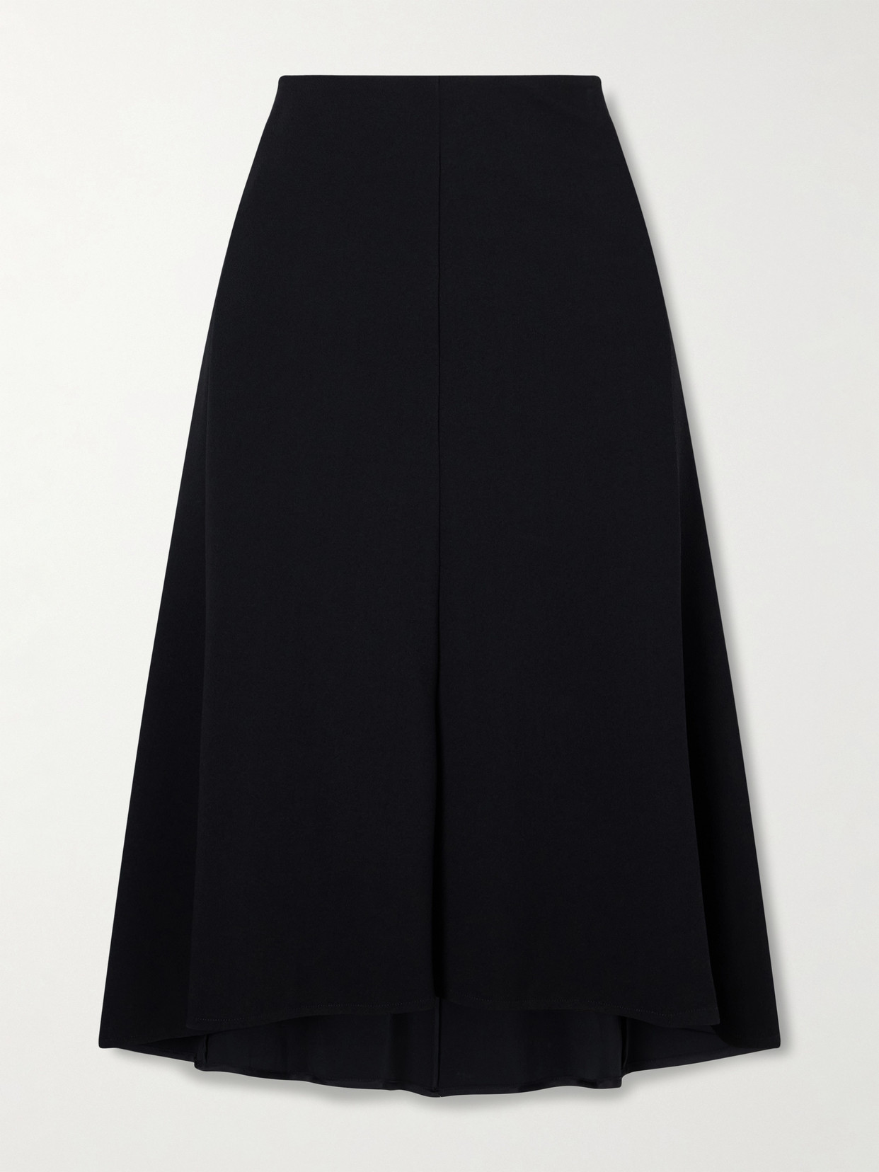 Jil Sander Crepe Midi Skirt In Black