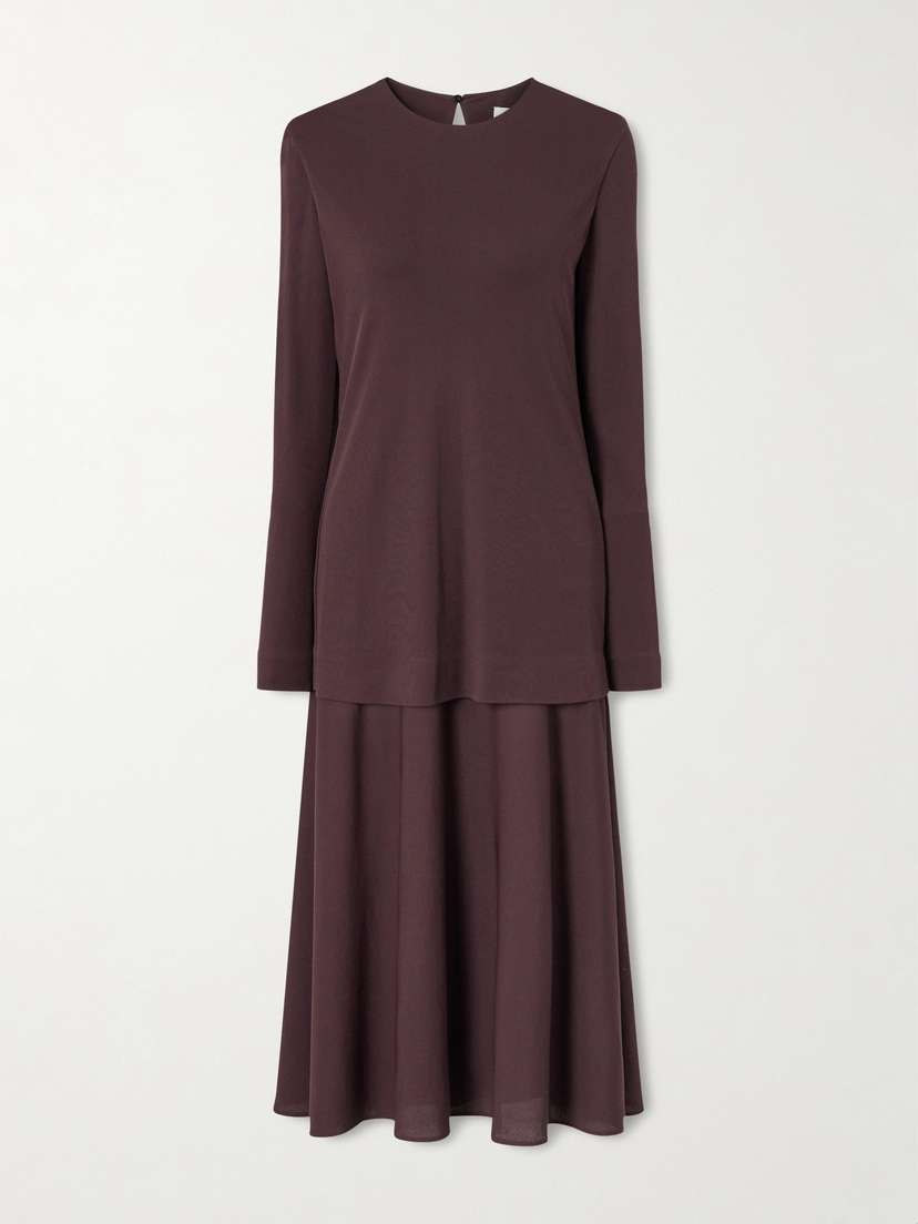 Jil Sander Layered Jersey Maxi Dress