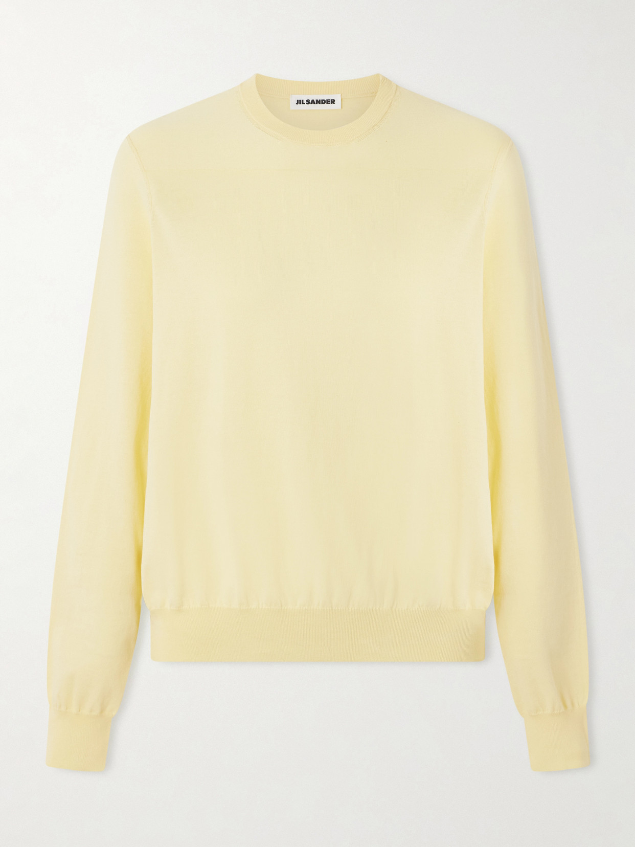 Jil Sander Cotton Sweater In Yellow