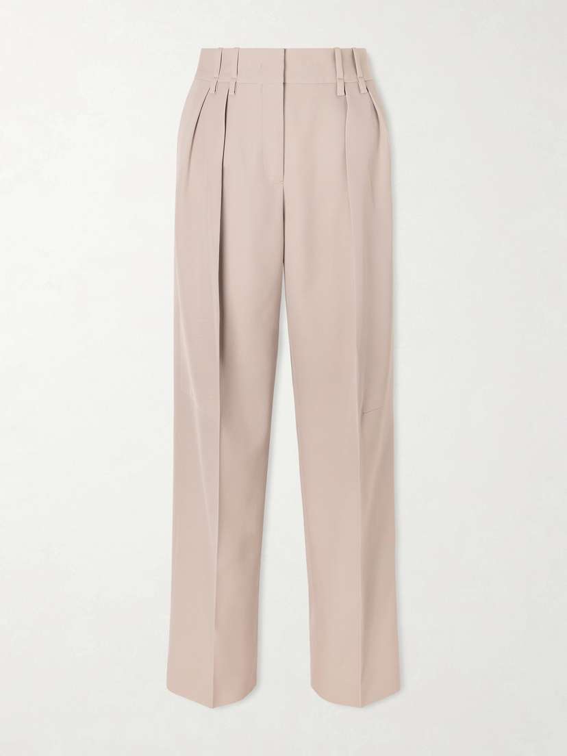 Jil Sander Pleated Wool-twill Straight-leg Pants