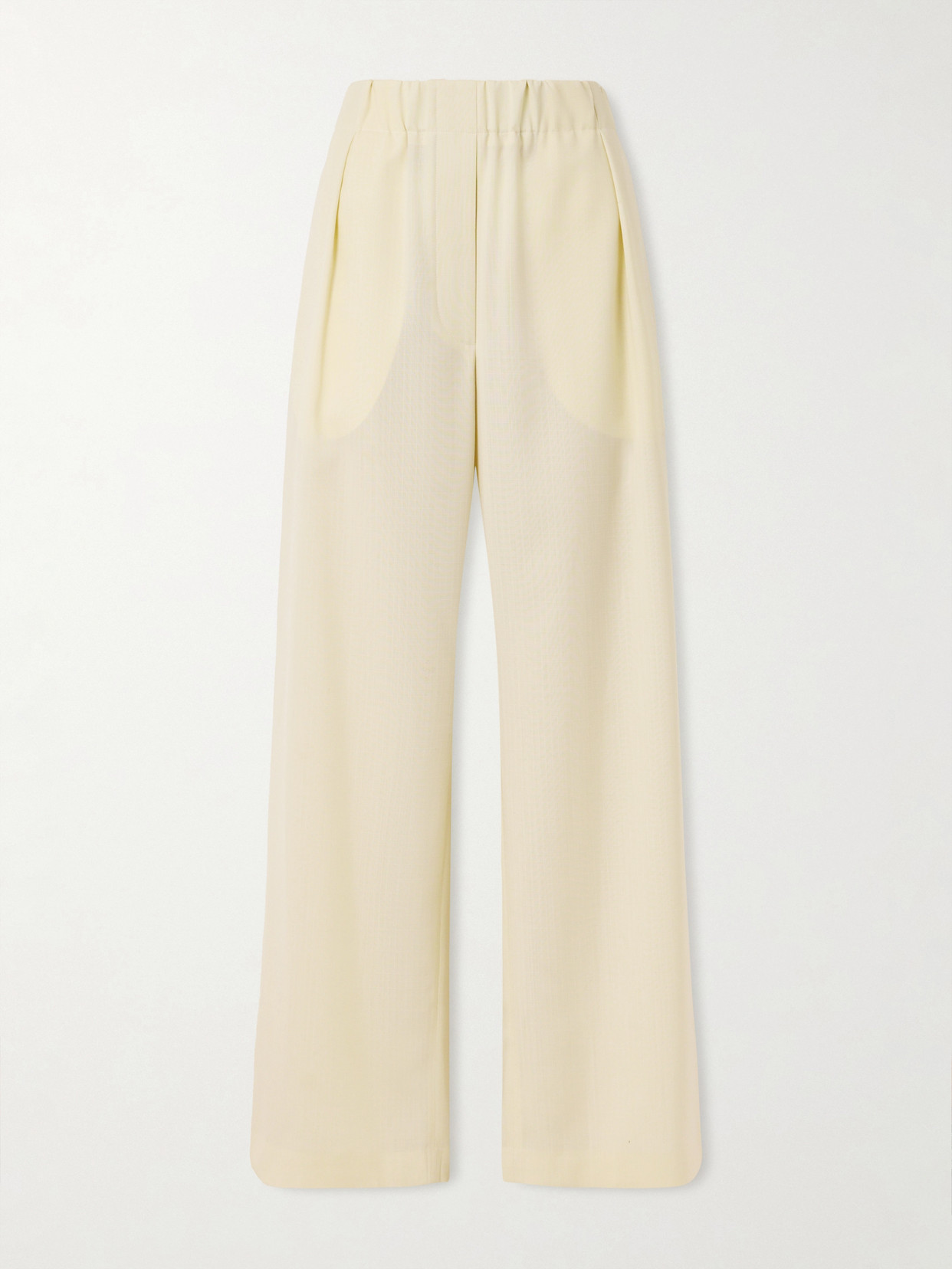 Jil Sander Wool-ripstop Wide-leg Pants In Neutral