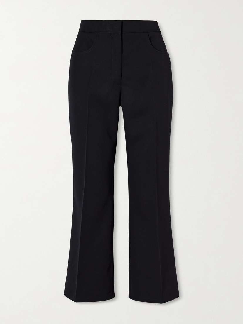 Jil Sander Cropped Wool-twill Flared Pants