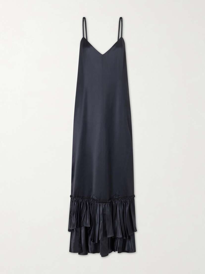 Jil Sander Silk-blend Satin Maxi Dress
