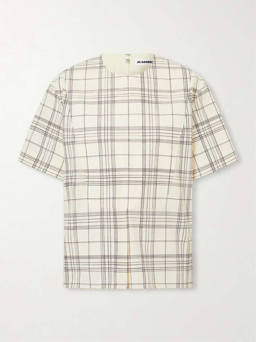 Jil Sander Checked Cotton T-shirt