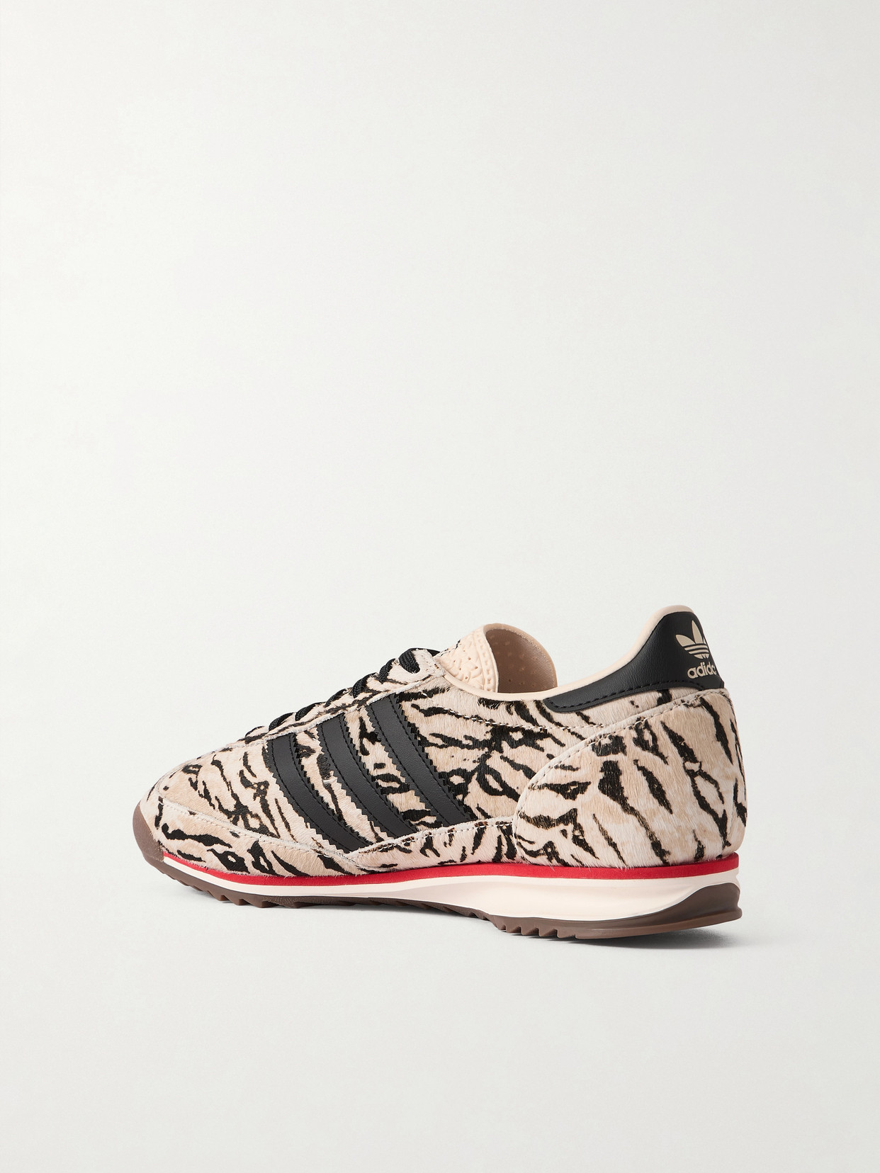 Sl 72 Og Leather-Trimmed Zebra-Print Sneakers