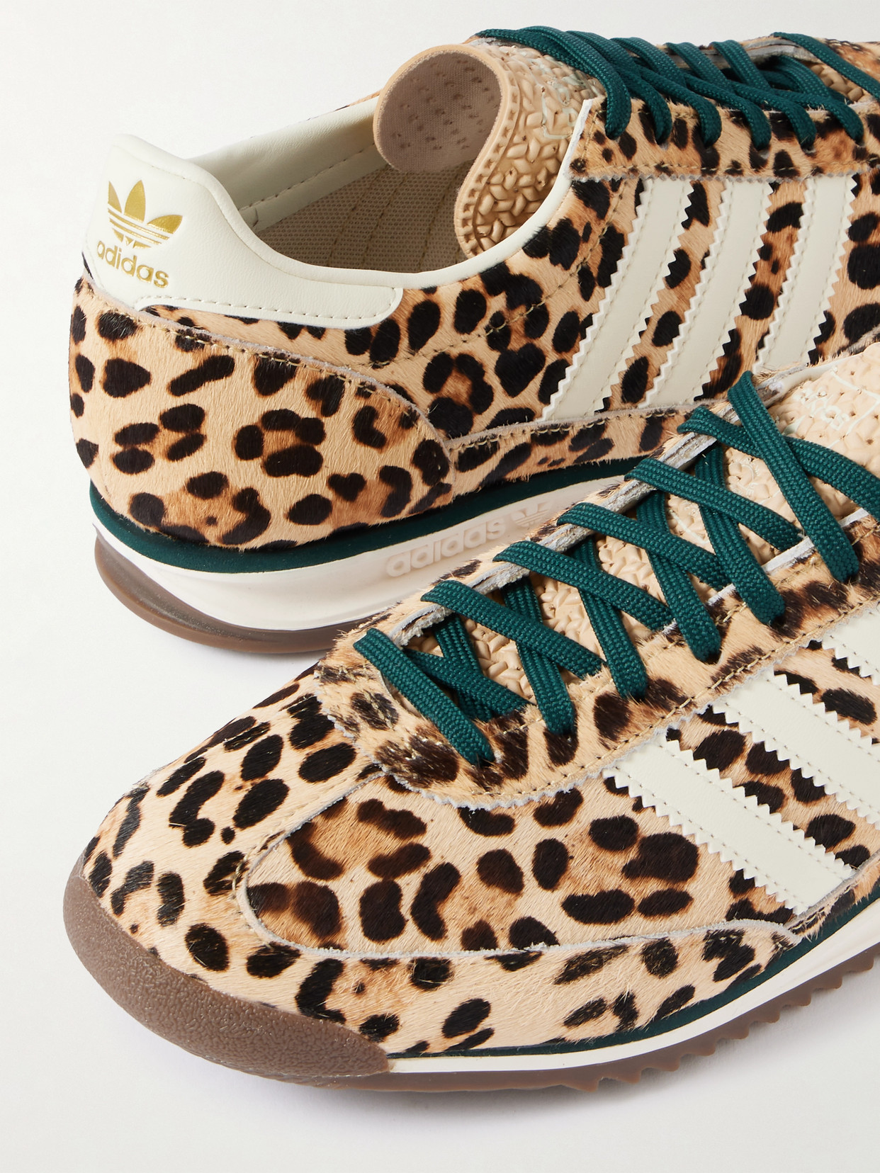 Sl 72 Og Leather-Trimmed Leopard-Print Sneakers