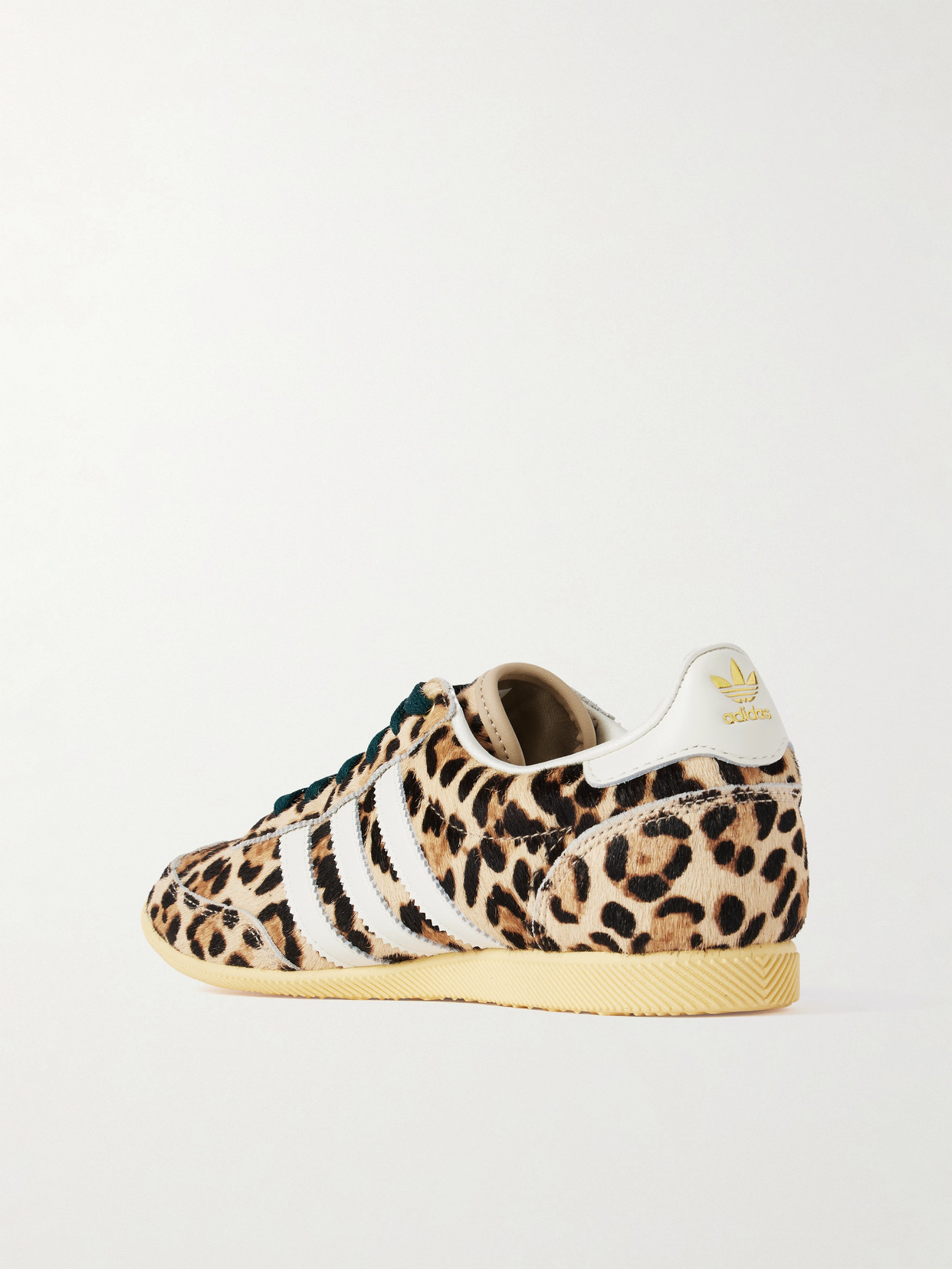 Japan Leather-Trimmed Leopard-Print Sneakers