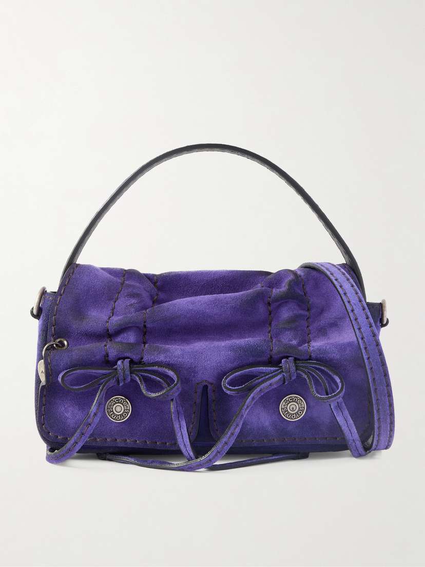 Acne Studios Micro Distressed Suede Shoulder Bag