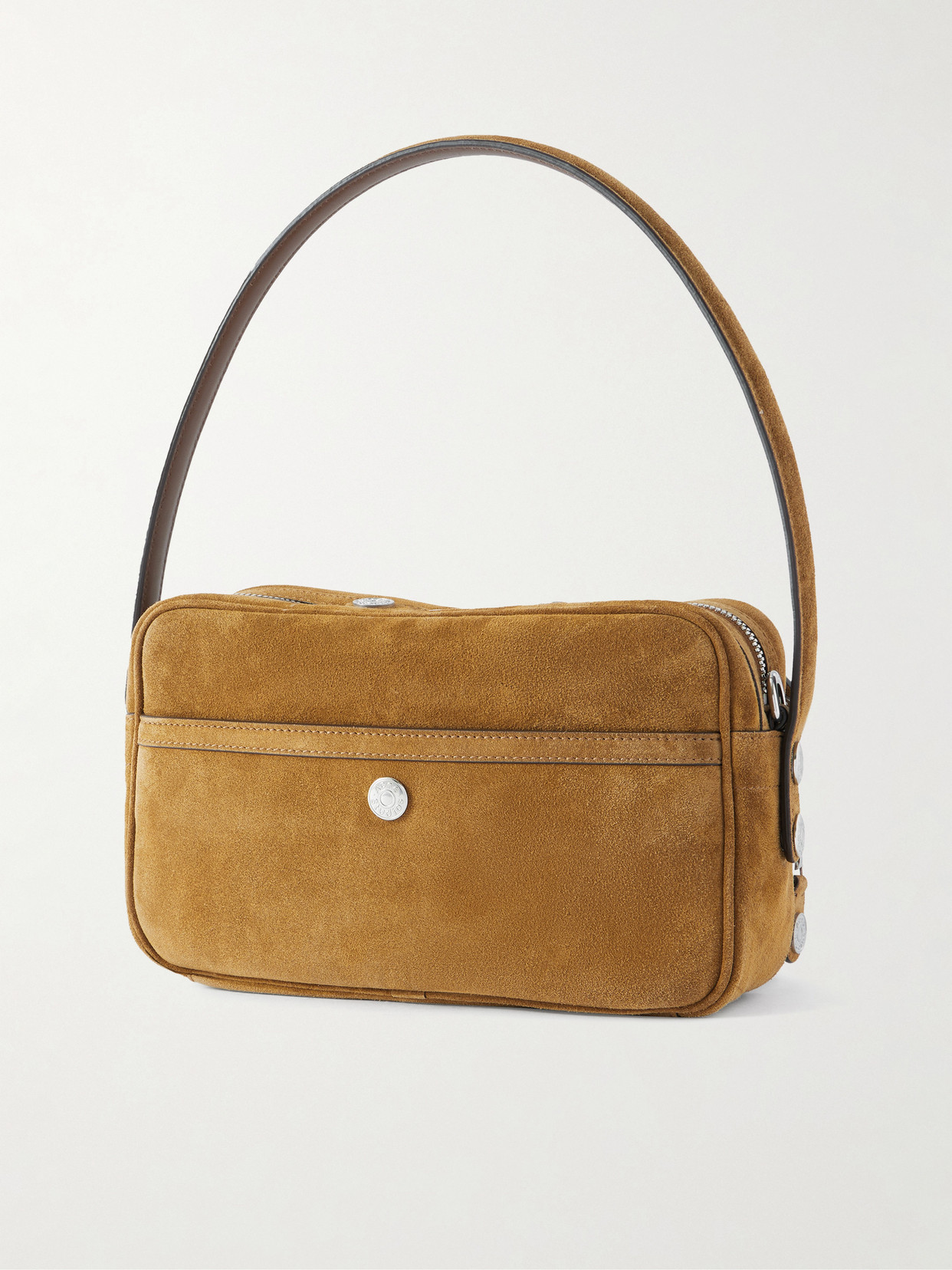 Acne Studios Suede Shoulder Bag In Brown