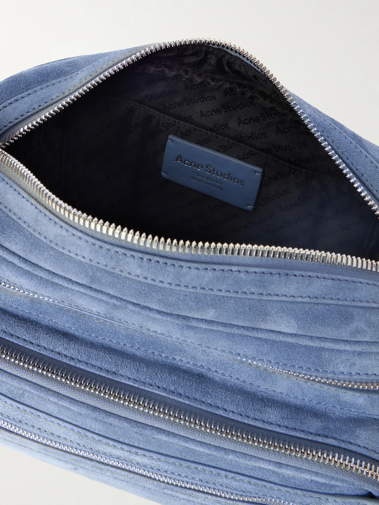 Acne Studios Suede Shoulder Bag In Blue