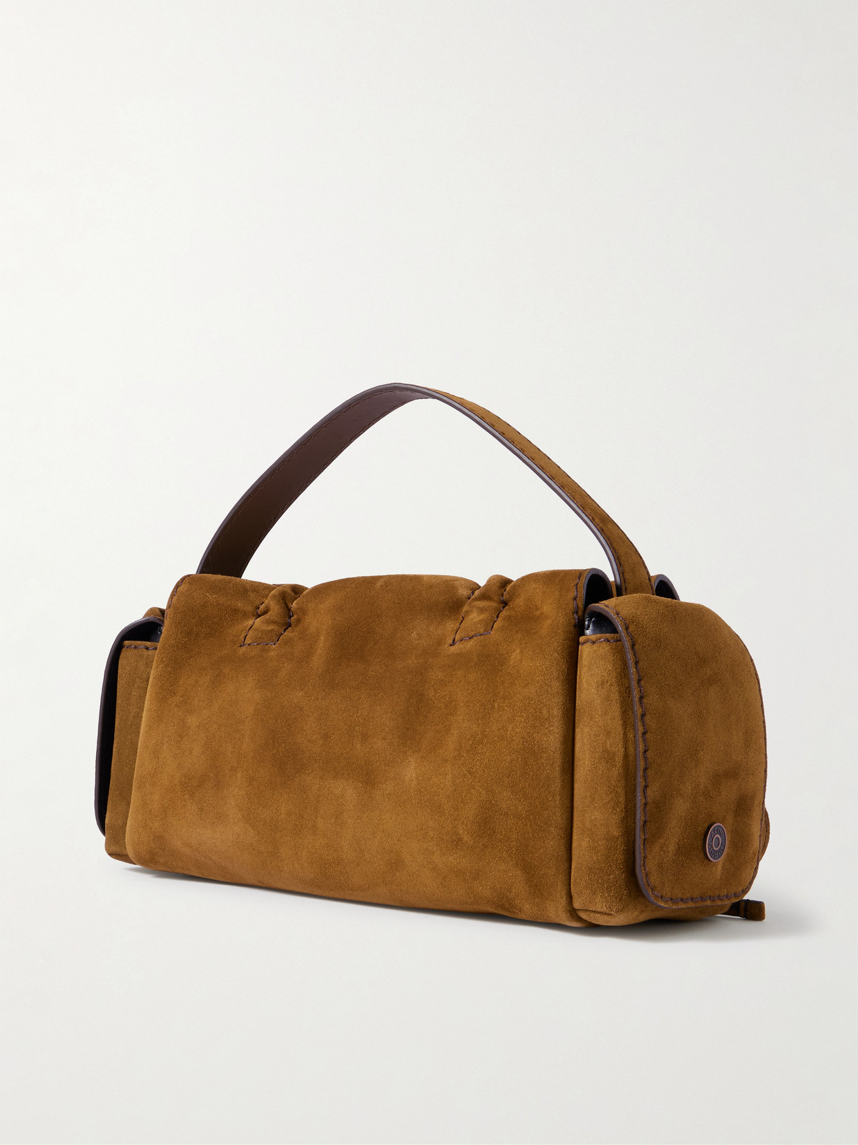Acne Studios Suede Shoulder Bag In Brown