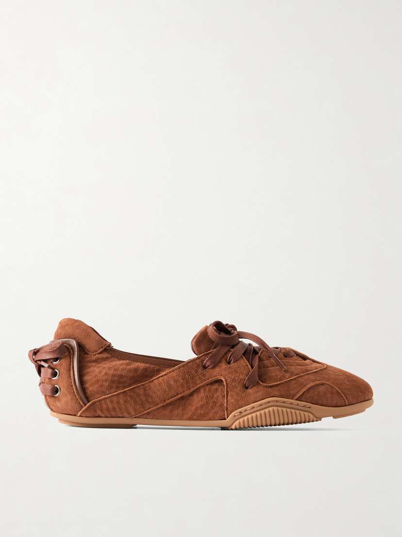 Acne Studios Bilaria Pigalle Leather-trimmed Suede Sneakers