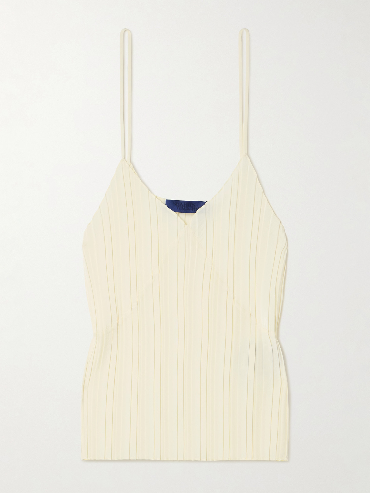 Sharon Wauchob Kaya Plissé-crepe De Chine Camisole In White