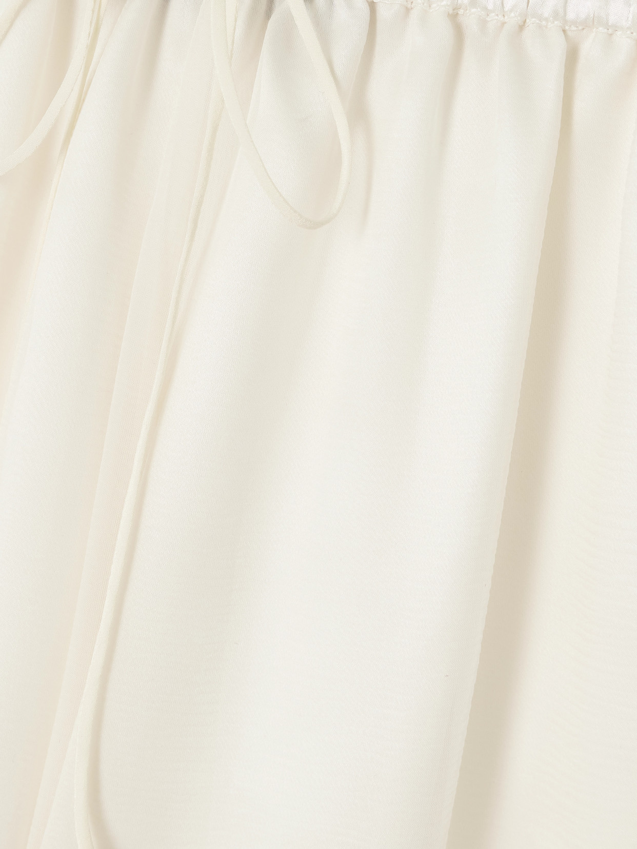 Sharon Wauchob Tuileries Satin-trimmed Silk-tulle Straight-leg Pants In White