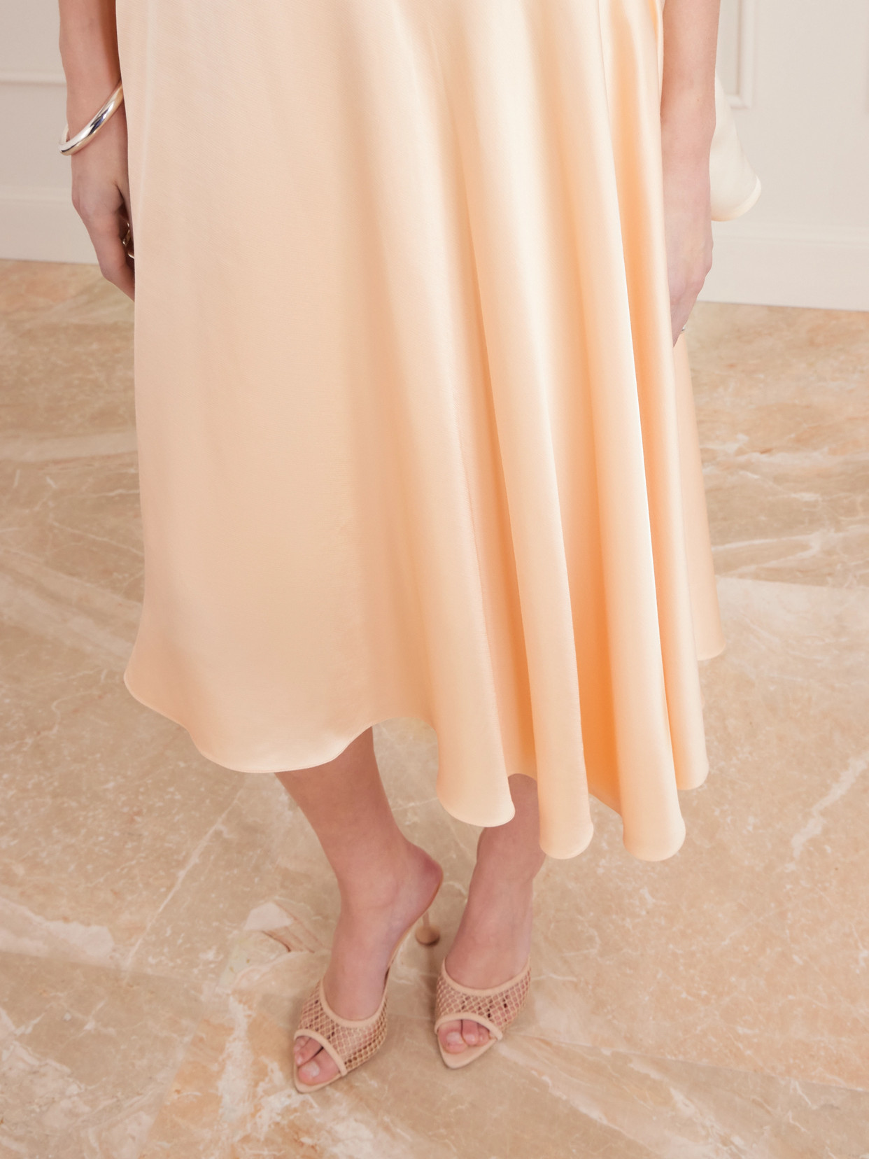 Sharon Wauchob Oly Asymmetric Satin Skirt In White