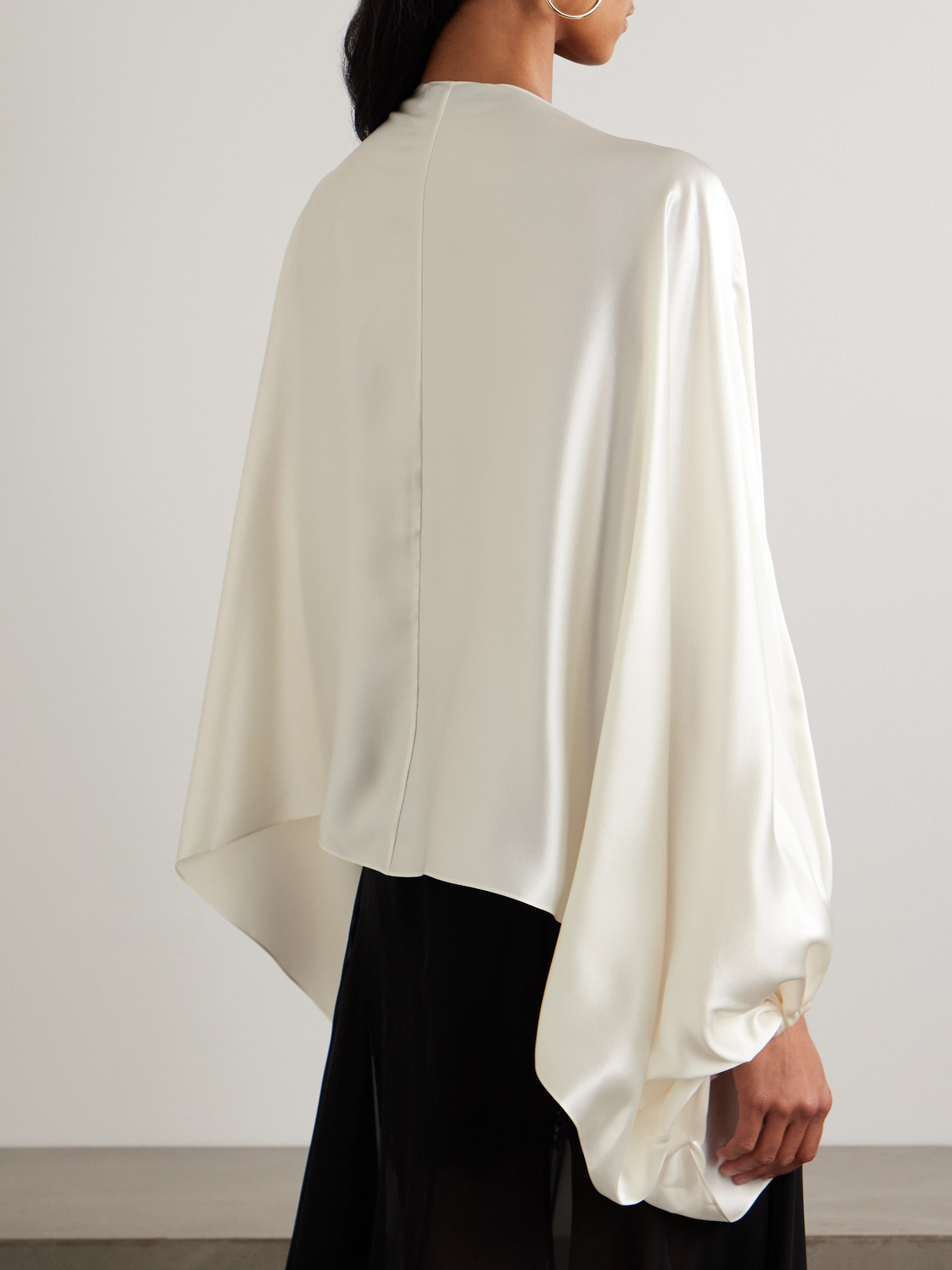 Sharon Wauchob Cul Oversized Silk-satin Blouse In White