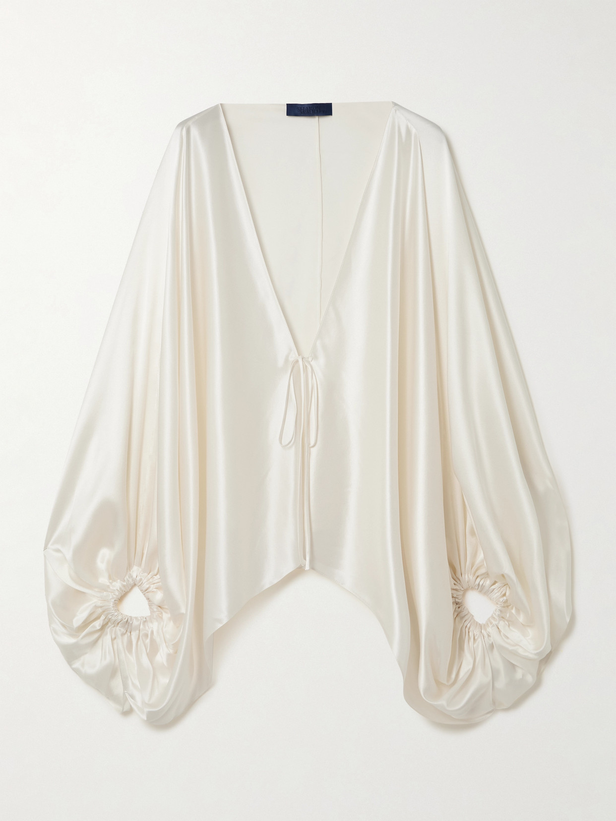 Sharon Wauchob Cul Oversized Silk-satin Blouse In White