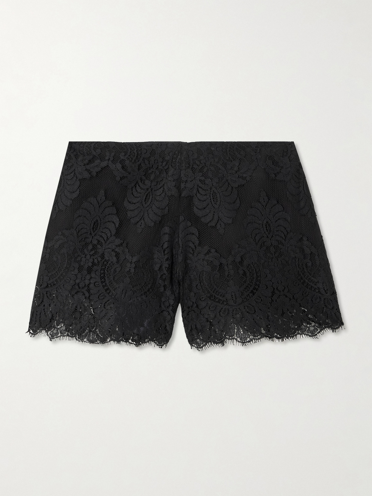 Sharon Wauchob Zak Scalloped Lace Shorts In Black