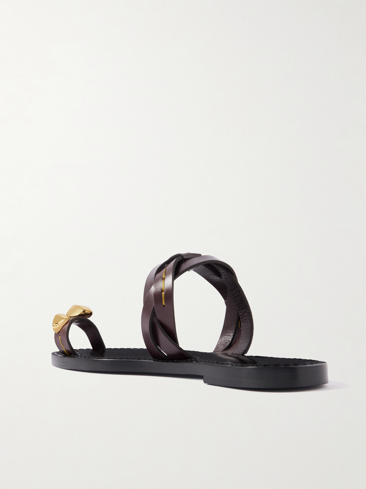Amanu The Lagos Embellished Woven Leather Sandals In Multi