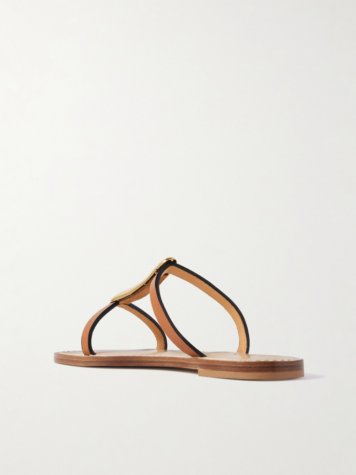 Amanu The Sahara Gold-tone And Leather Sandals In Animal Print