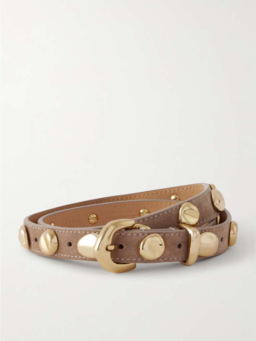 AMANU The Vaal Studded Suede Belt
