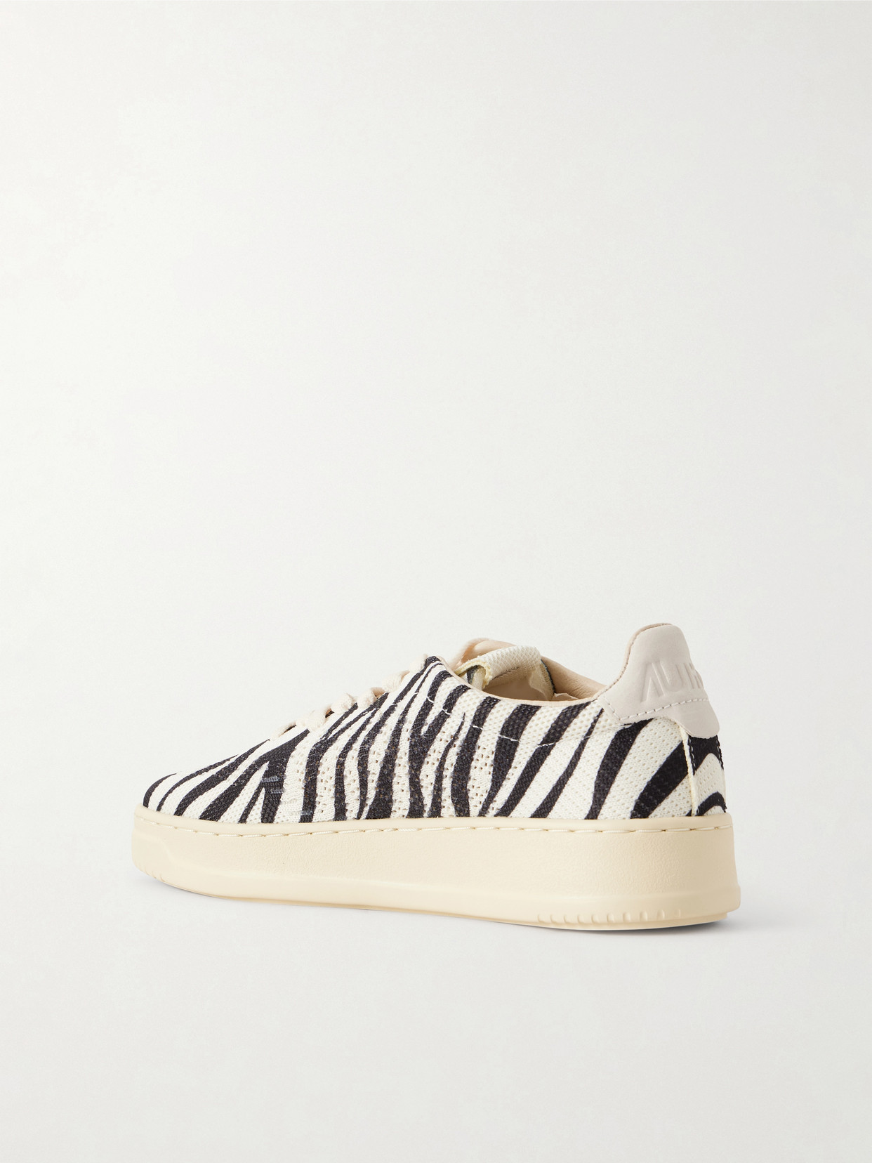 Easyknit Suede-Trimmed Zebra-Print Sneakers