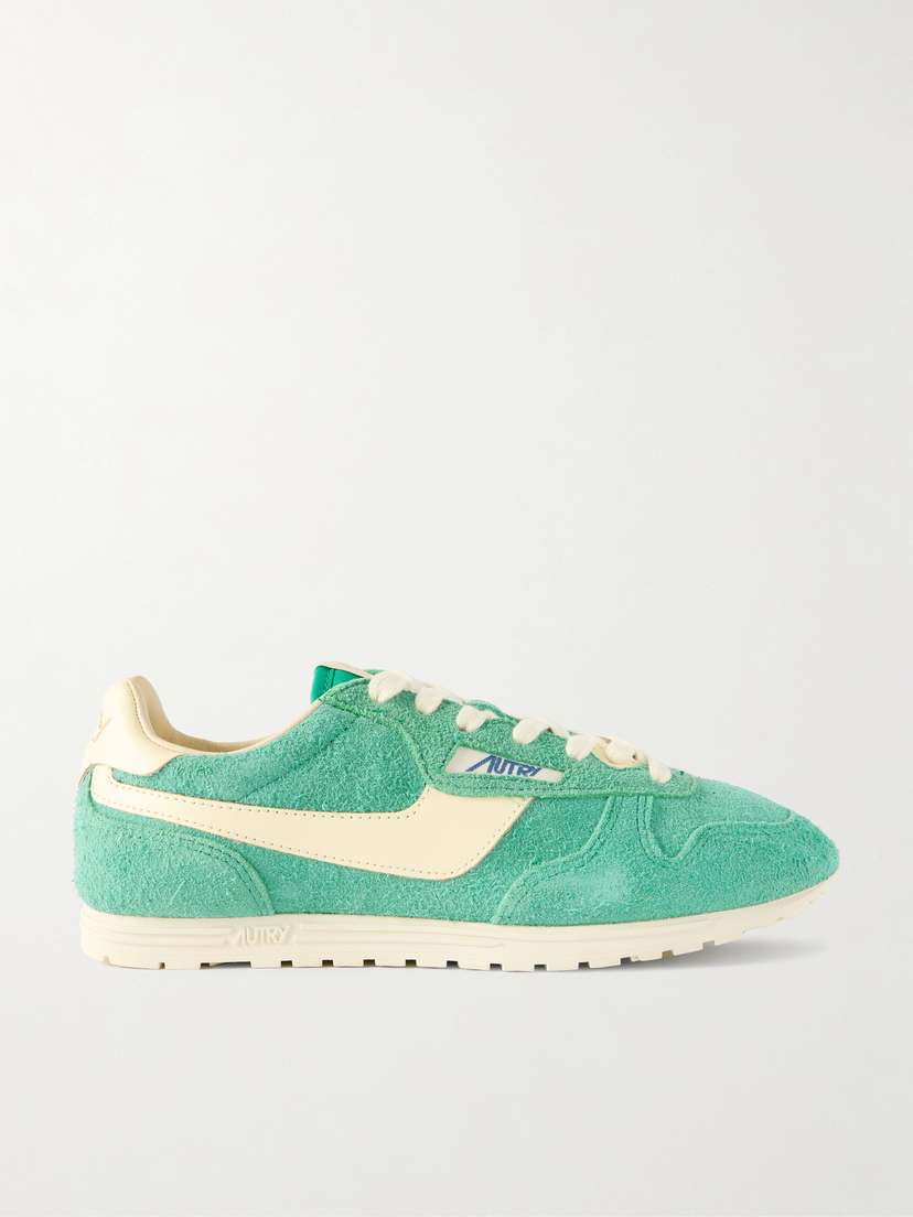 Autry Windspin Leather-trimmed Suede Sneakers