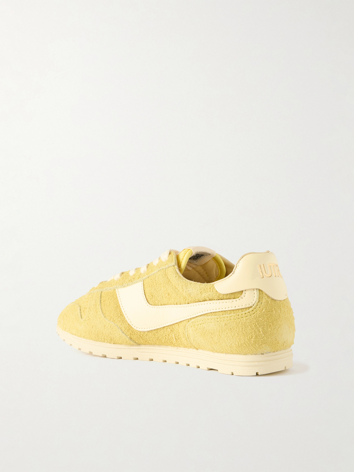 Windspin Leather-Trimmed Suede Sneaklers