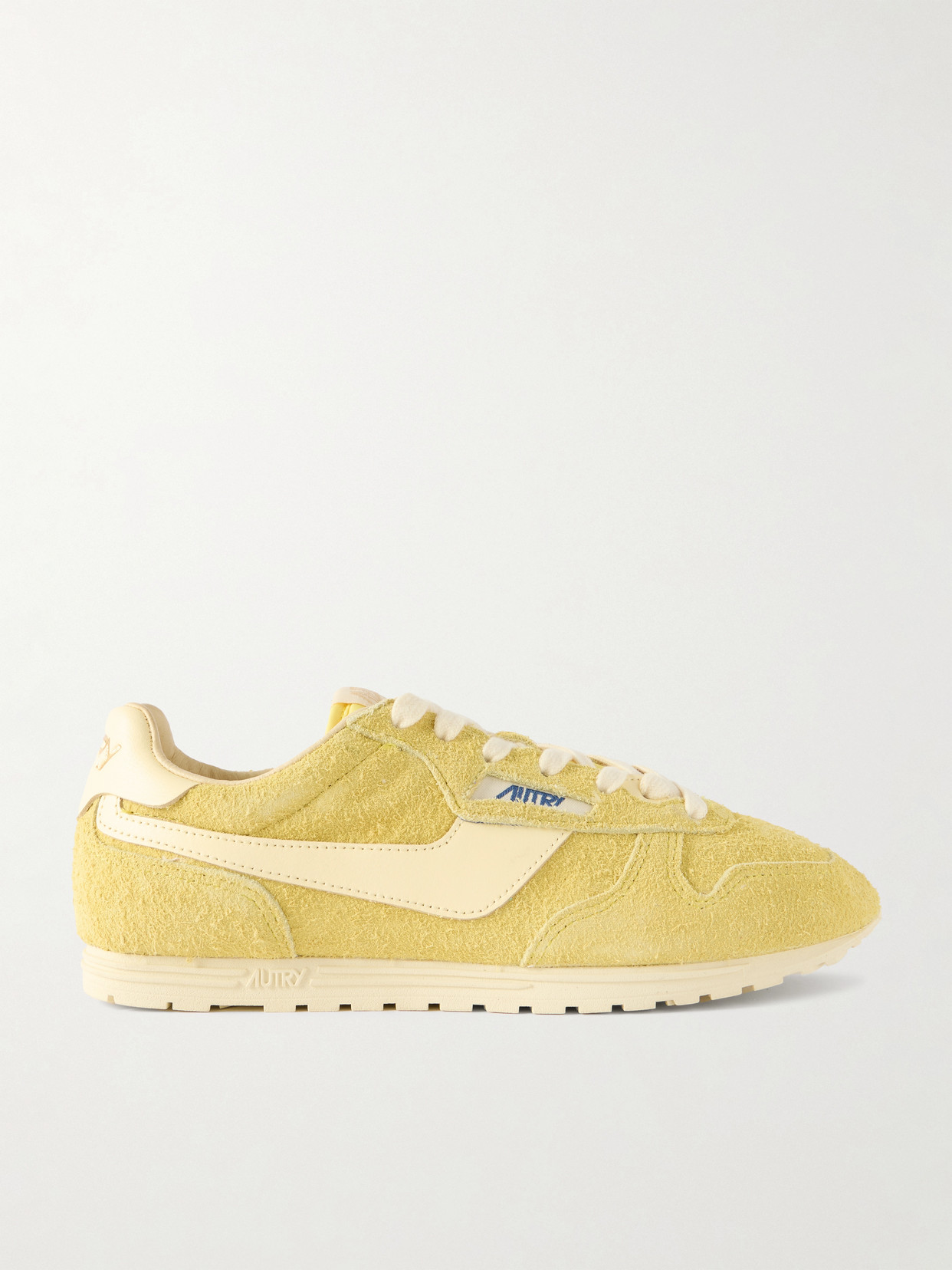 Windspin Leather-Trimmed Suede Sneaklers