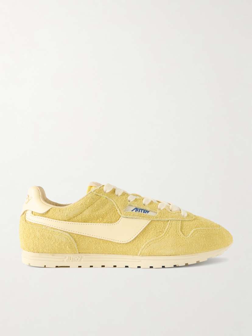Autry Windspin Leather-trimmed Suede Sneaklers