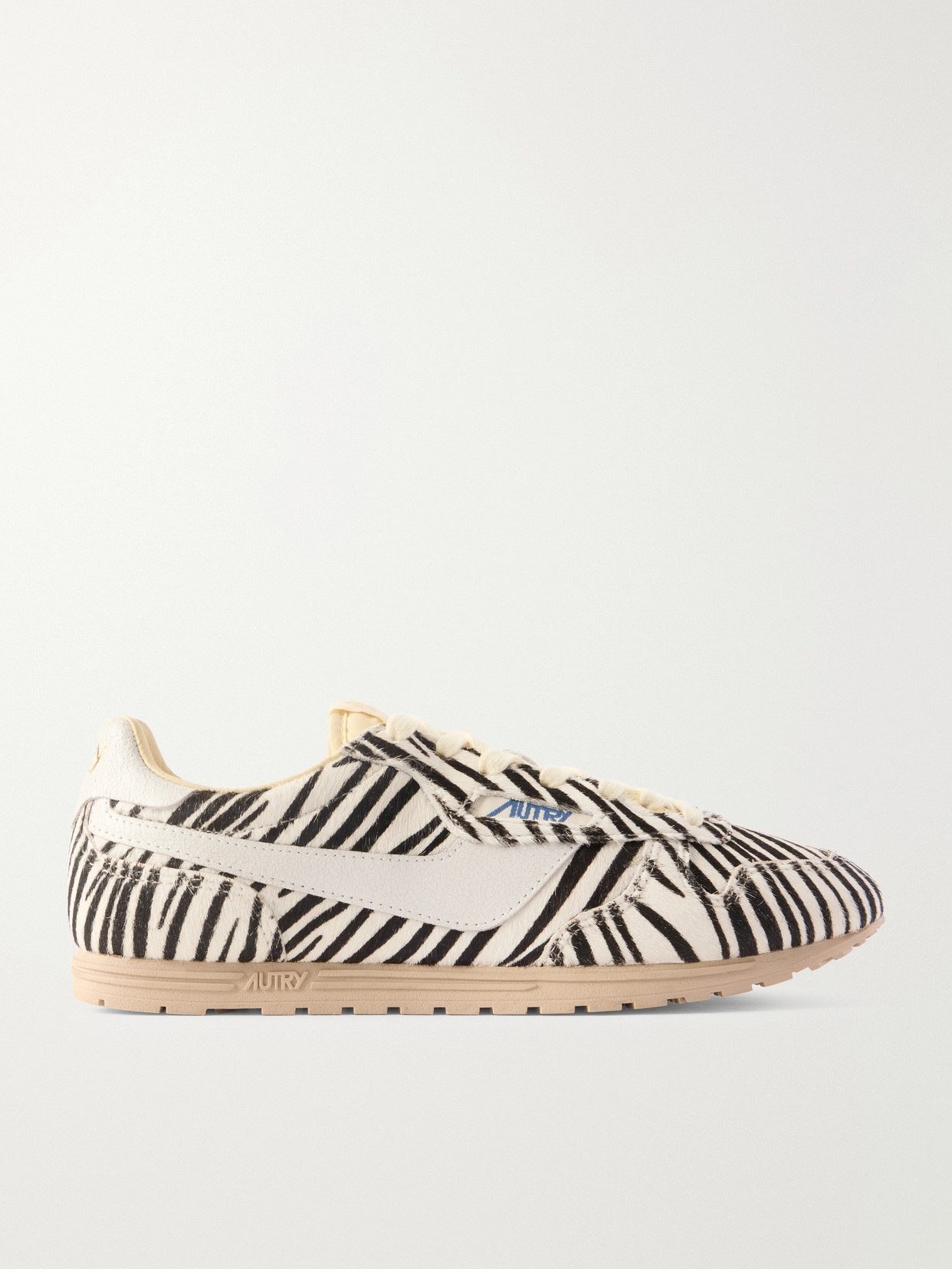 Autry Windspin Zebra-print Calf Hair Sneakers In Multi