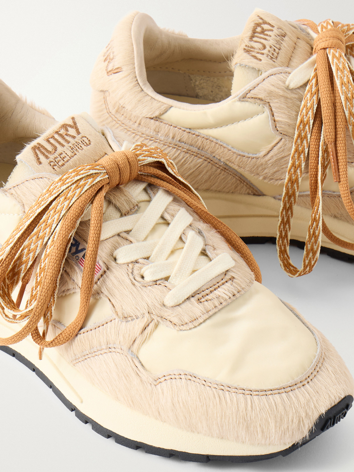 Reelwind Leather-Trimmed Suede And Sneakers