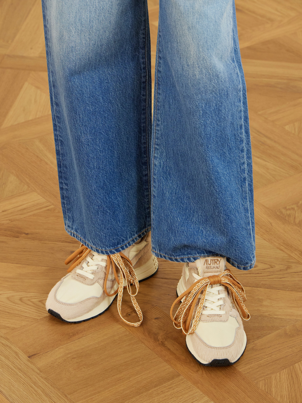 Reelwind Leather-Trimmed Suede And Sneakers