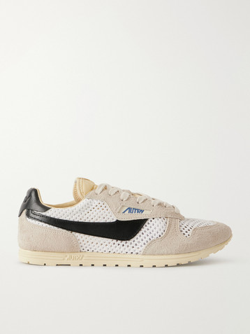 Autry Windspin knit and suede sneakers