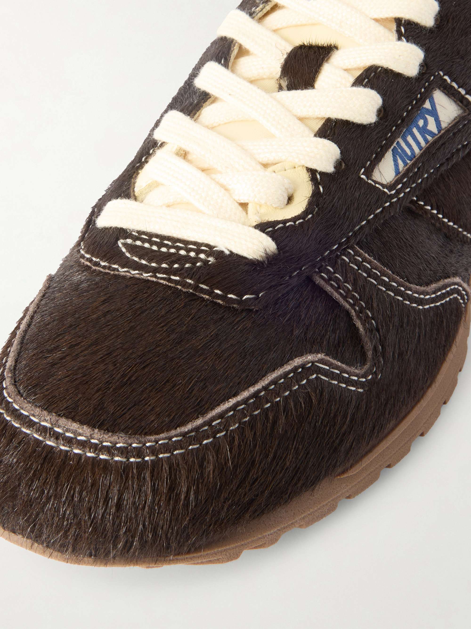 AUTRY Windspin calf hair sneakers | NET-A-PORTER