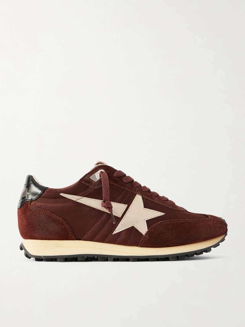 Golden Goose Running Marathon Satin And Suede Sneaker
