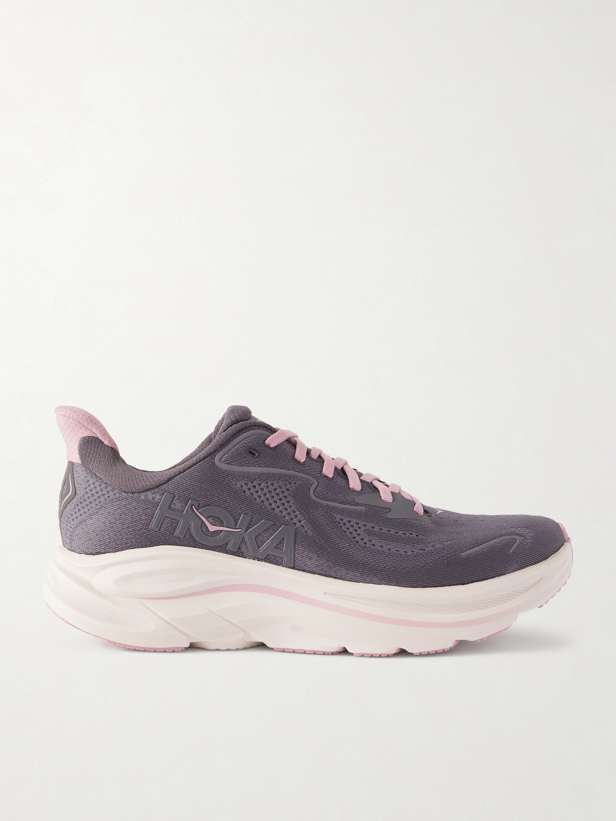 Hoka - Clifton 10 Rubber-Trimmed Jacquard-Mesh Sneakers