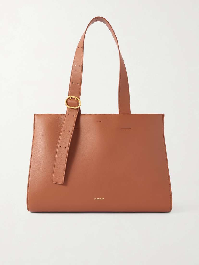 Jil Sander Cannolo Leather Shoulder Bag