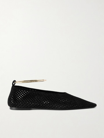 Jil Sander Ballerina laser-cut suede flats