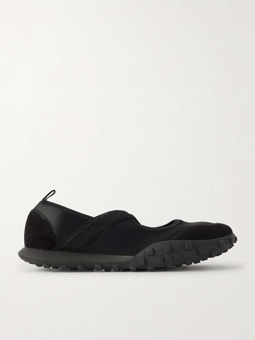 Jil Sander Suede-trimmed Satin Sneakers