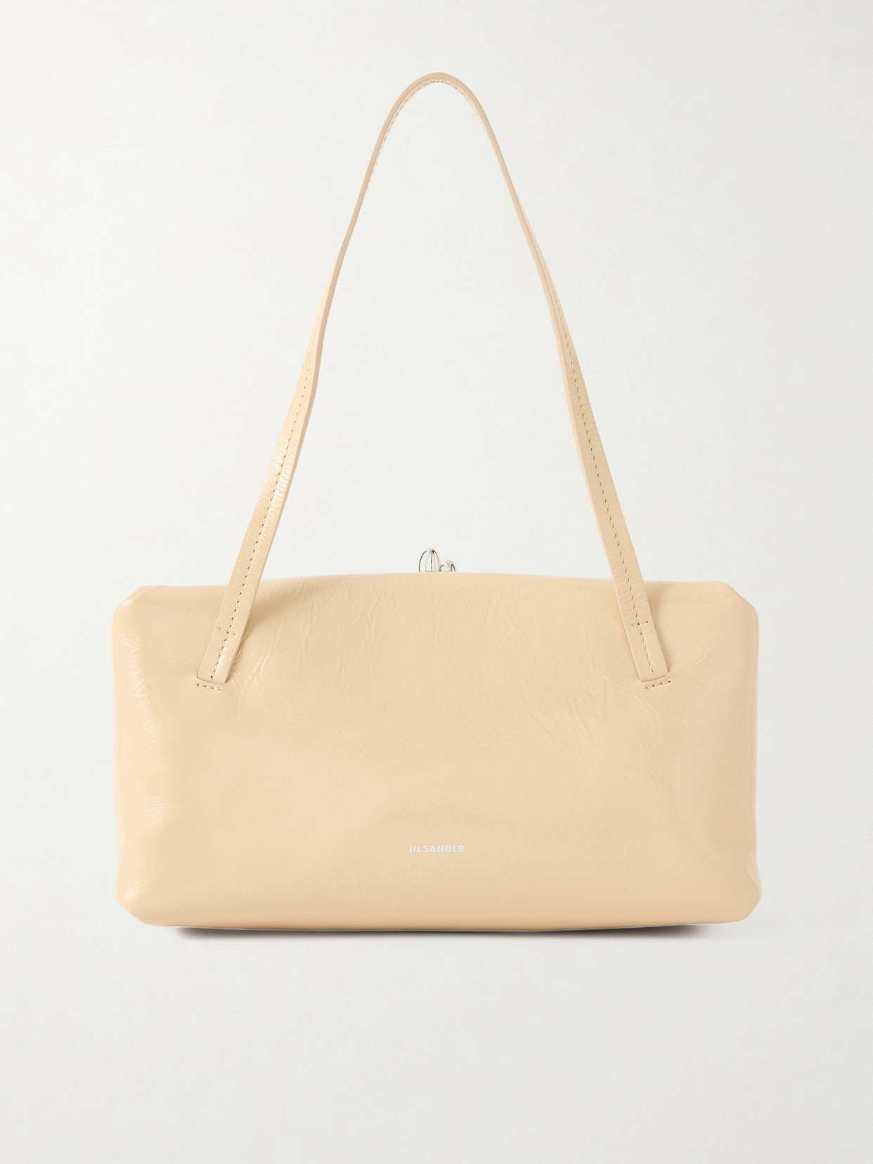 Jil Sander Goji Pillow Small Crinkled-leather Shoulder Bag In Neutral