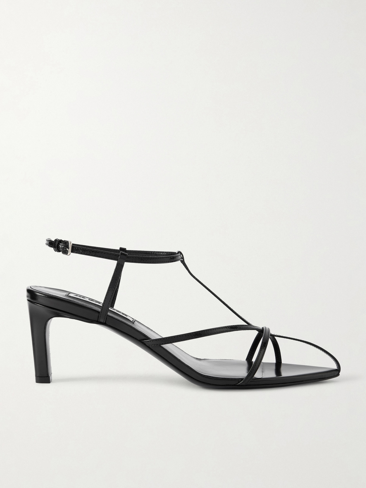 Jil Sander Leather Sandals In Black